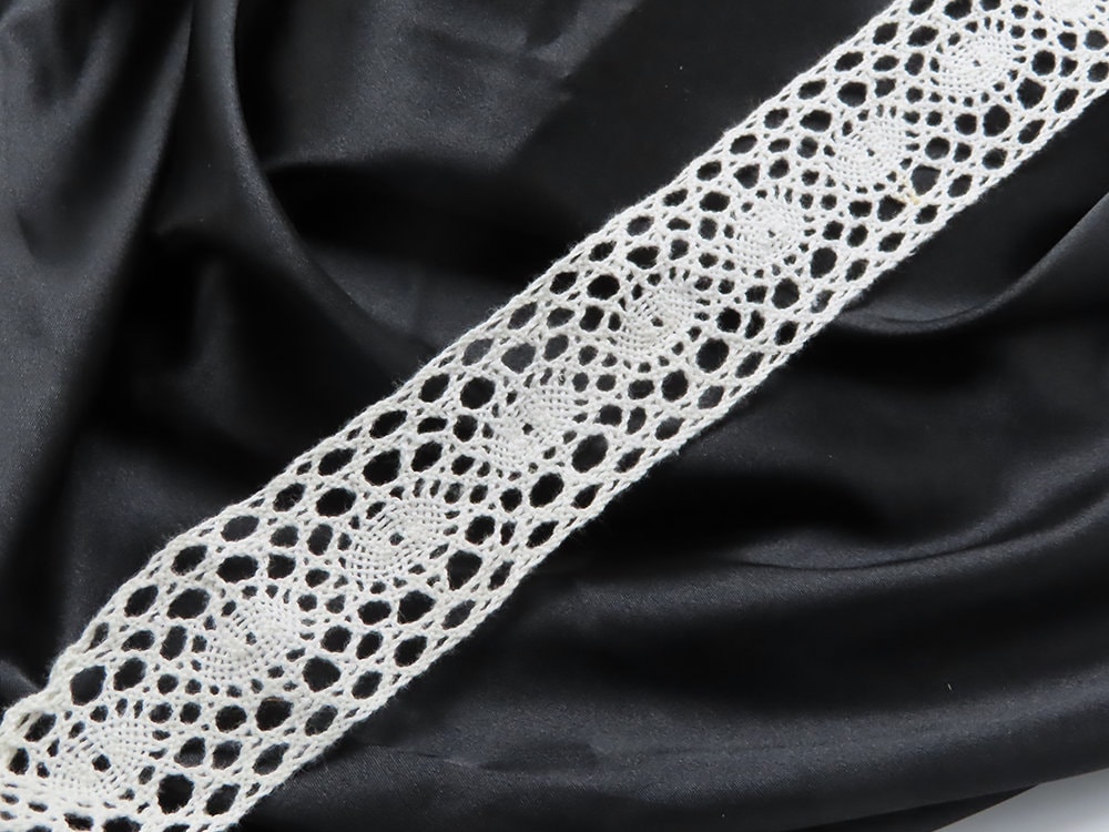 White 1 7/8" | 48mm Cotton Cluny Lace Trim Galloon Crochet Sewing Crafts Bobbin Machine Lace Per Yard