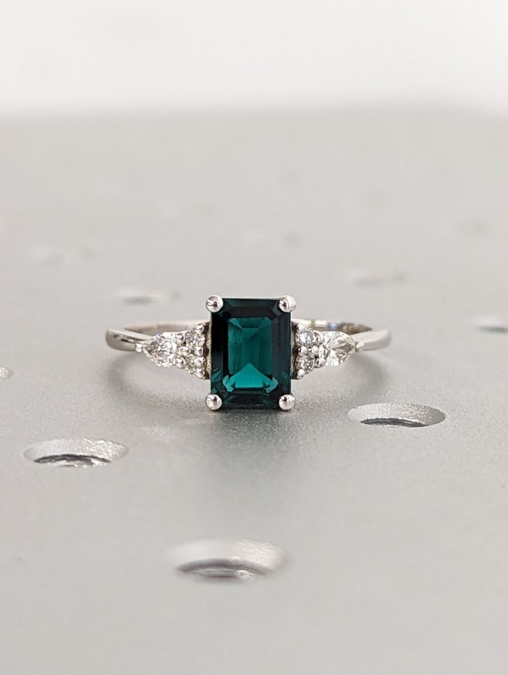 1.5Ct Emerald 14K White Gold Vintage Engagement Ring | Timeless Wedding Anniversary Promise Luxury Gift For Her
