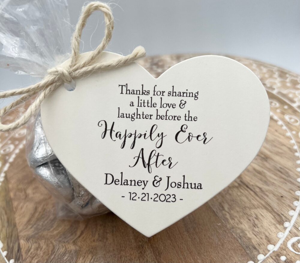 Rehearsal Dinner Favor Kit | Love Laughter Happily Ever After Wedding Favor Kits, Diy Idea-Choice Of 4 Tag Colors