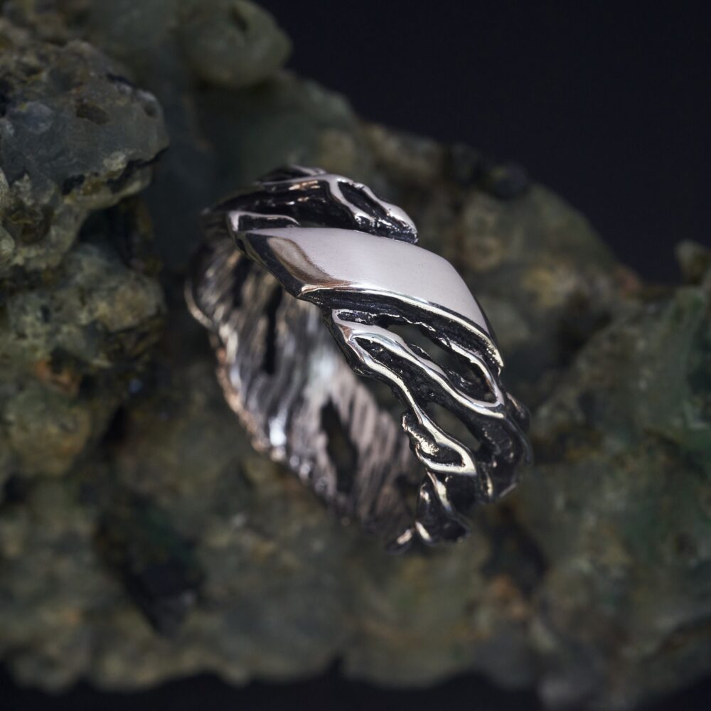 Mens Wedding Band "Vivienne" | Branch Ring For Men Sterling Silver Statement For Him Boho Twig Bohemian Jewelry