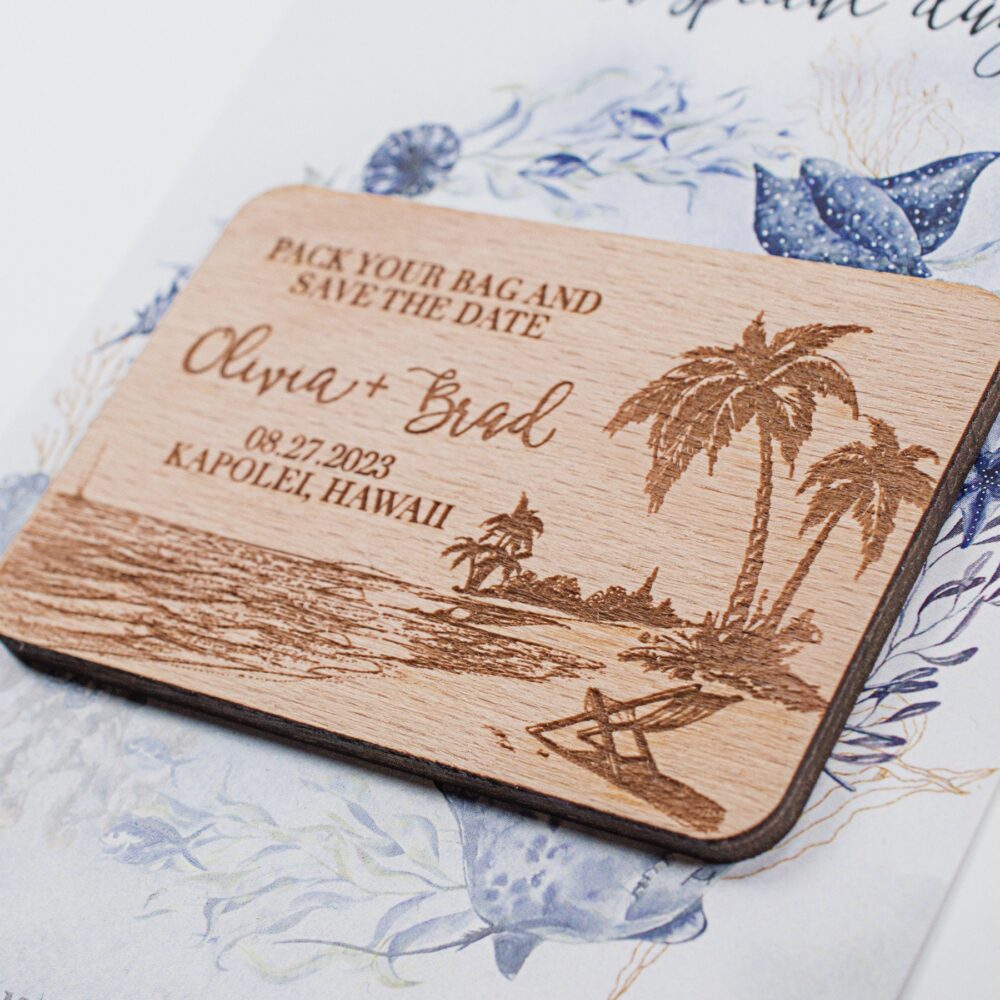 Personalized Beach Save The Date Magnet, Nautical Wedding Favor, Magnet, Favor Beach Save Date, Wood Magnet