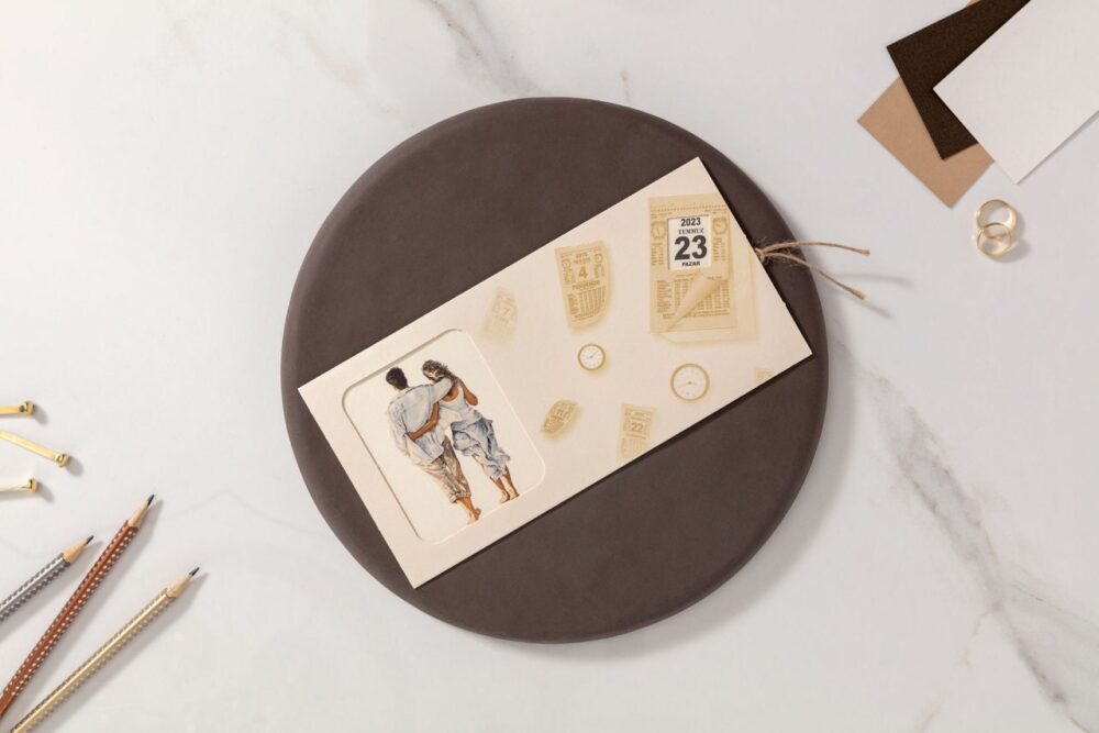 Time Travel Wedding Invitation, Elegant Invitations, Pastel Colors, Marriage & Ageing