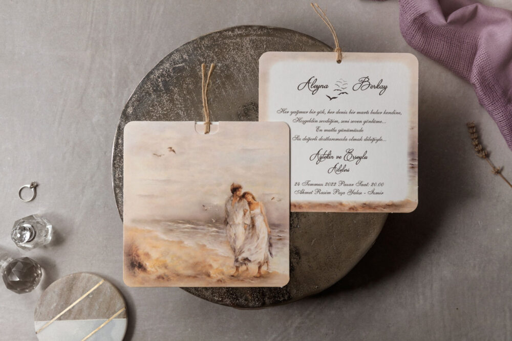 Time Travel Wedding Invitation, Elegant Invitations, Pastel Colors, Marriage & Ageing