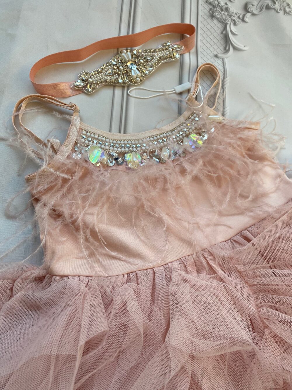 Dusty Pink Blush, Flower Girl Dress, First Birthday Outfit, Cake Smash Pictures, Toddler Dress, Tulle & Feathers Wedding Dress