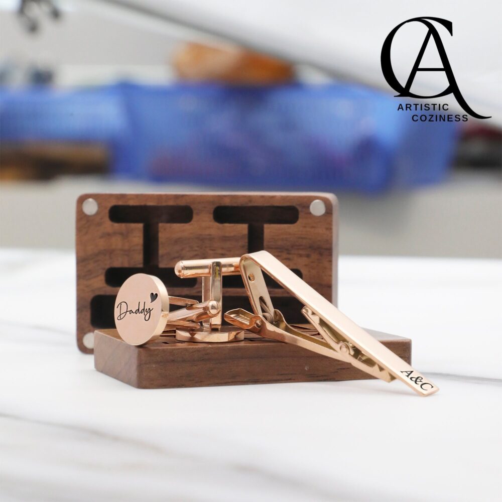 Personalized Father Of The Bride Cufflink-Wedding Cuff-Dad Gift-Father Groom Cufflink-Personalized Cuff-Wedding Flavor