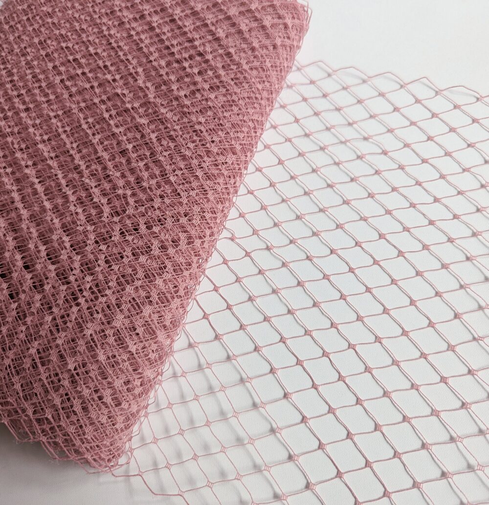 12 Inch Mauve Pink Veiling For Hats Millinery Supply Soft No Sizing Veil Blusher Birdcage Russian French Netting Diy Veils Fascinators