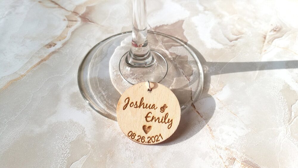 Personalized Wine Charms;wedding Wooden Wine Charms;party Favor Charms;customized Glass Charms;wine Glass Name Tag;individual Name