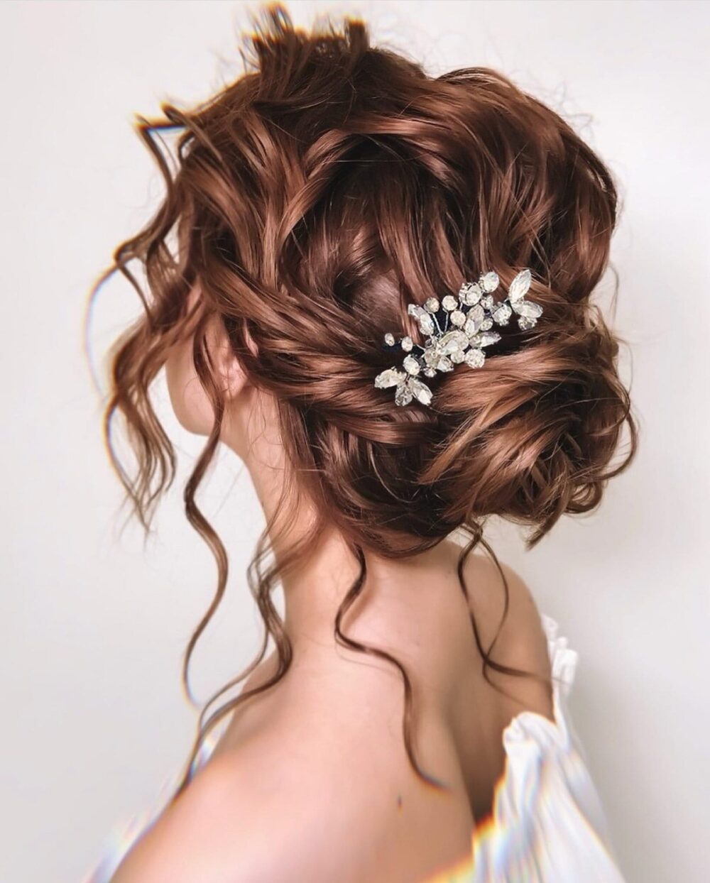 Crystal Bridal Hair Comb Wedding Accessory Silver Mog Comb Mob