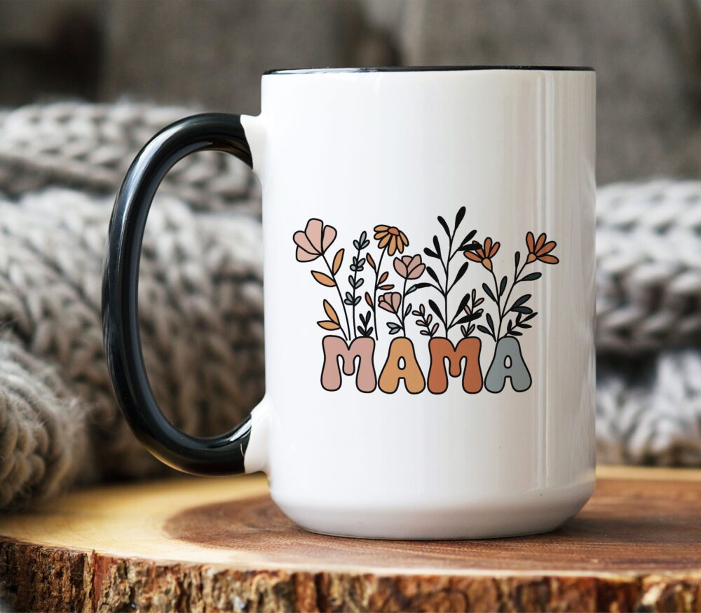 Mama Gift, Floral Mug, First Mothers Day Gift For New Mother, Baby Shower Mommy Mom Mother Mug, Mothers Mug, Mom Birthday