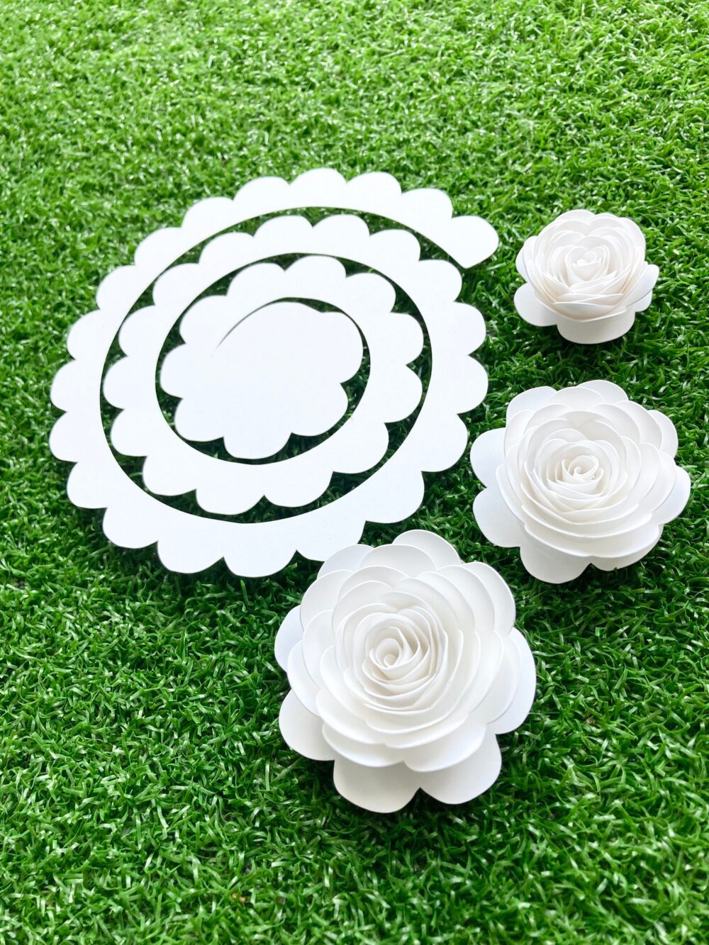 20 Pcs Pre-Cut Templates For Making Rolled Paper Flowers, Unrolled Pre-Cut Paper Flowers, Diy