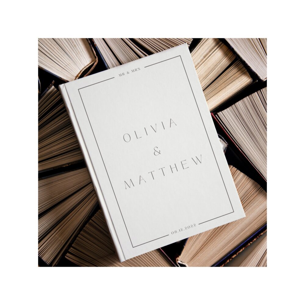 Modern Wedding Guest Book, Instax Welcome Book For Ceremony, Minimalist Guestbook