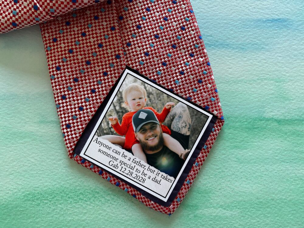 stepdad Wedding Gift Picture, Wedding Tie, Custom Photo Tie Patch, Father Of The Bride Gift, Gift, Grampa, Anniversary Idea