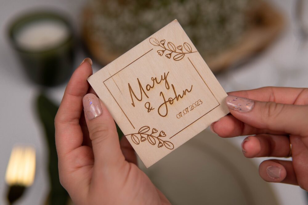 Wood Wedding Favors, Personalized Coasters, High-Quality Party Favor Signs, Monogram Coaster, Guests Favors