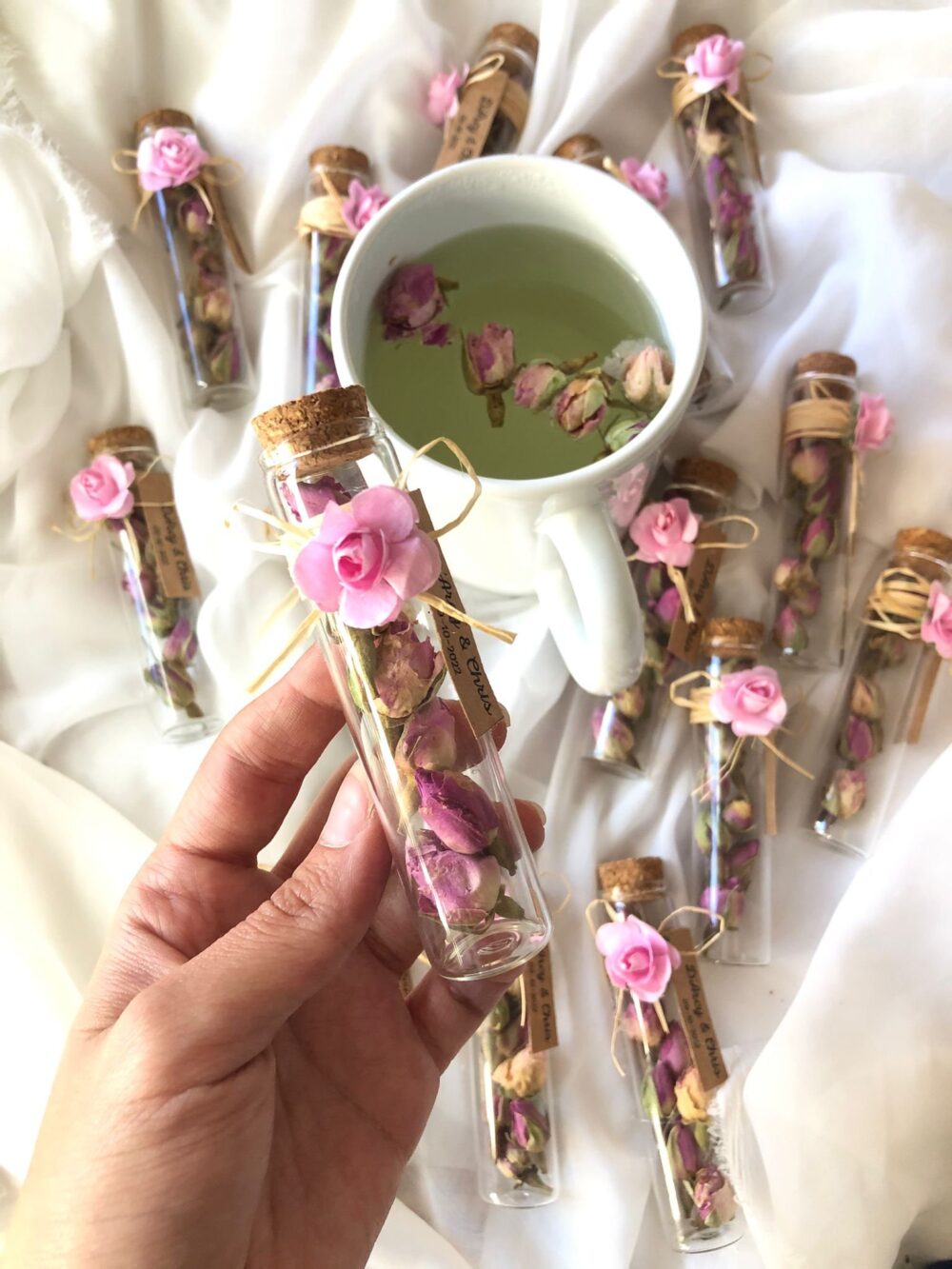 Wedding Tea Favors For Guests Bulk Gifts, Rustic Favor, Personalized Favors, Wood Tea Jars, Unique Gift, Thank You Gif