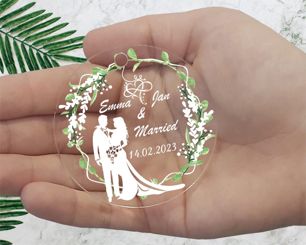 Wedding Ornaments, Favors, Personalized Ornaments, Custom Favors, Suitable Plexiglass, Engagement Ornaments, Ornament For Guest