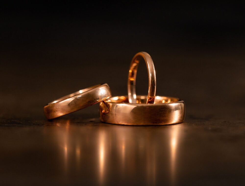 Polished Rose Gold Wedding Band, 2mm 4mm 6mm, Ring For Men Or Women, Tungsten With Plating