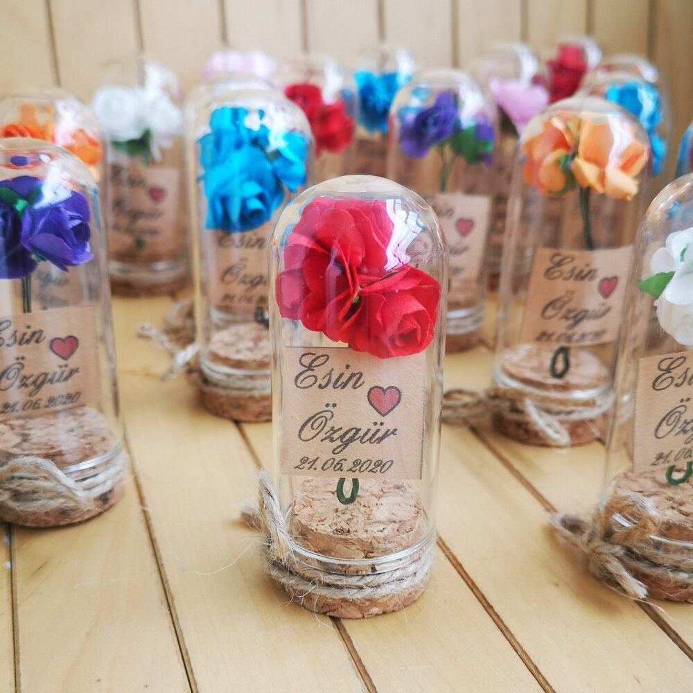 Wedding Tube Bottle Gift, Personalized Gifts, Rustic Favors, Bridal Shower Lantern Party Gift