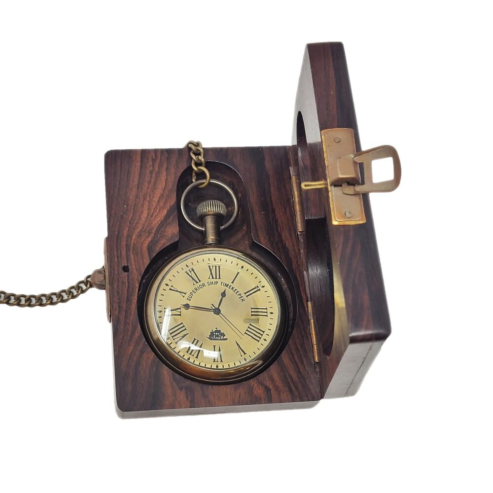 Pocket Watch With Wood Box, Personalized Pocket Watch, Engraved Gifts For Him, Mens Gift, For Groom, Groomsmen Fathers Day