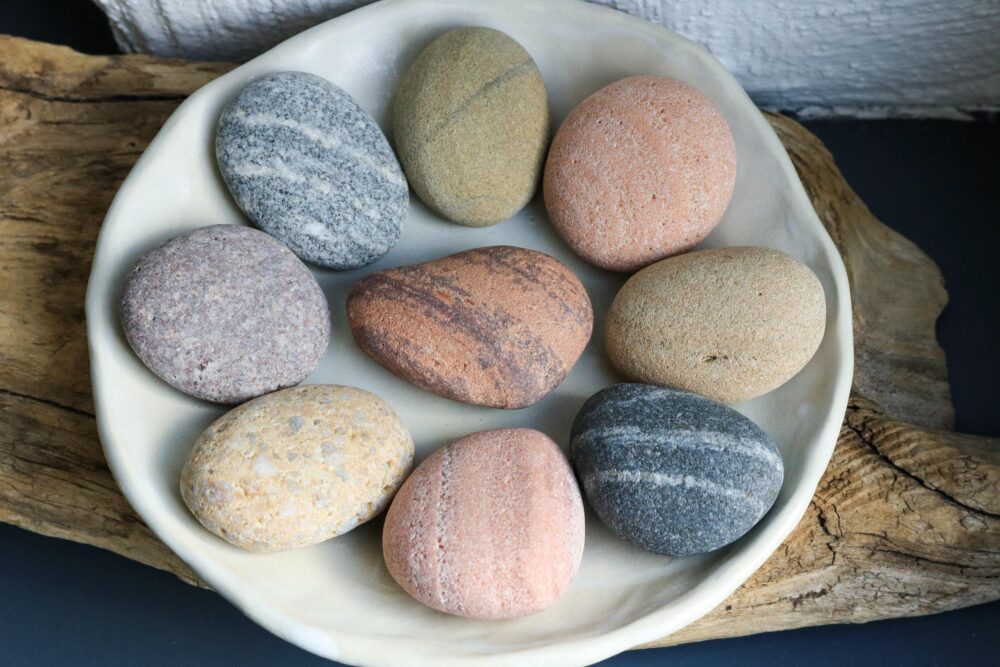 Decorative Rock Mix - Naturally Tumbled Colorful Sea Stones Pebble Art Supplies Beach Finds