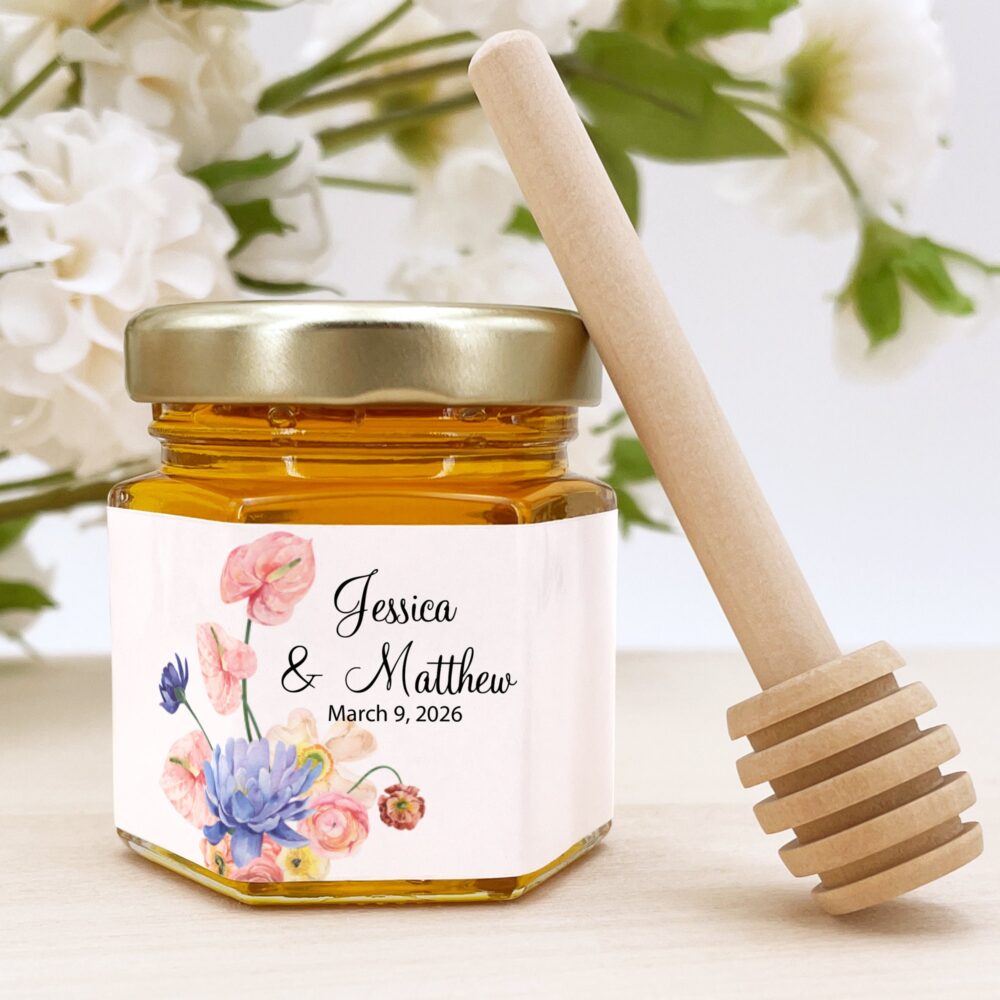 Honey Wedding Favors, Bee Themed Bridal Shower, Shower Mini Jar Tropical Favors