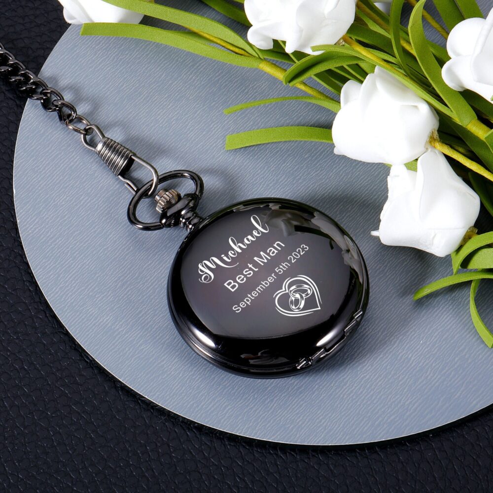 Groomsmen Gifts Personalized Pocket Watch With Cufflinks Men's Groomsman Wedding For Best Man Watch Personalised