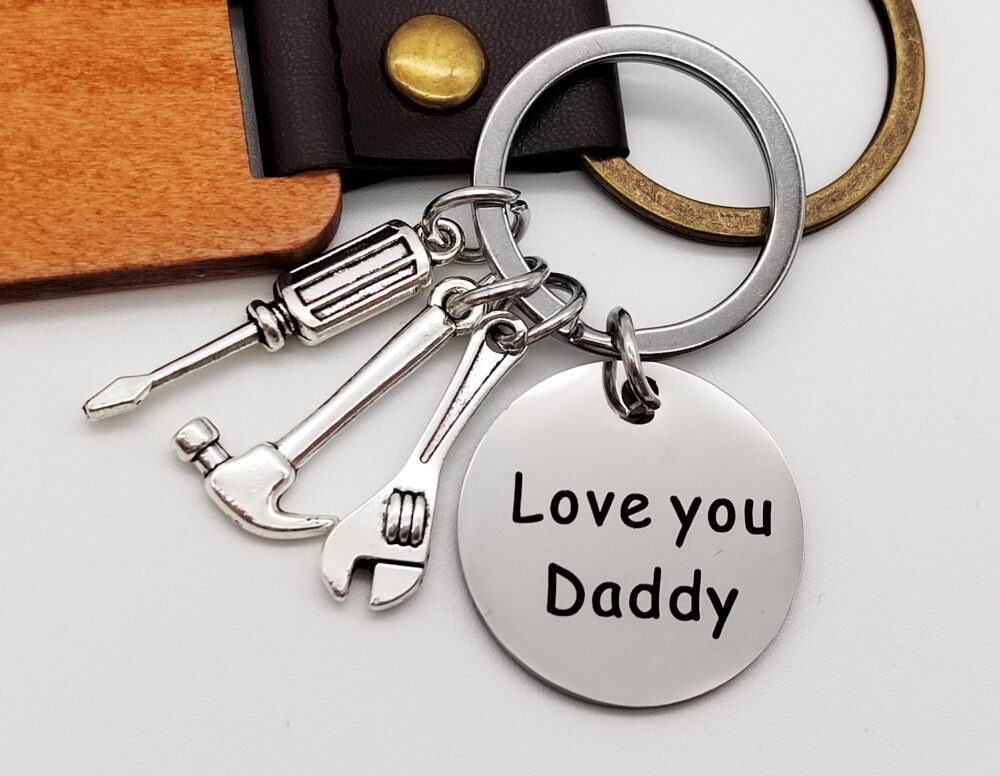 Fathers Day Keychain-Father's Gift, Dad Gift, Gift For Daddy, Ideas, Gift Men, Daddy Key Ring, Present Daddy Dada Father