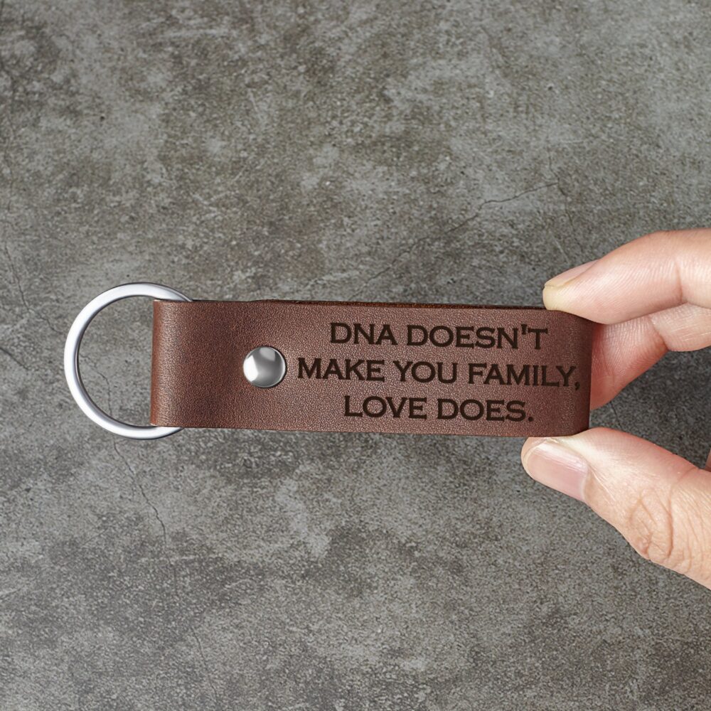 step Dad Keychain, Father's Day Gift For Bonus Dad, From Daughter, Adoptive Parent, Keychain With Personalized Message