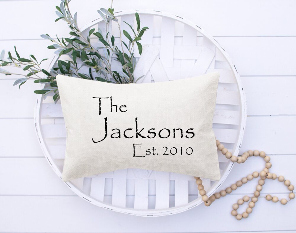 Gift For Husband, Wedding Gift, Monogram Pillow, Men, Personalized Gifts Him