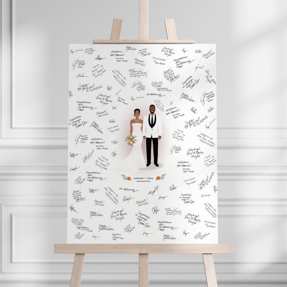 Wedding Guest Book, Alternative Guestbook, Book Alternatives, Custom Portrait Keepsake, Canvas