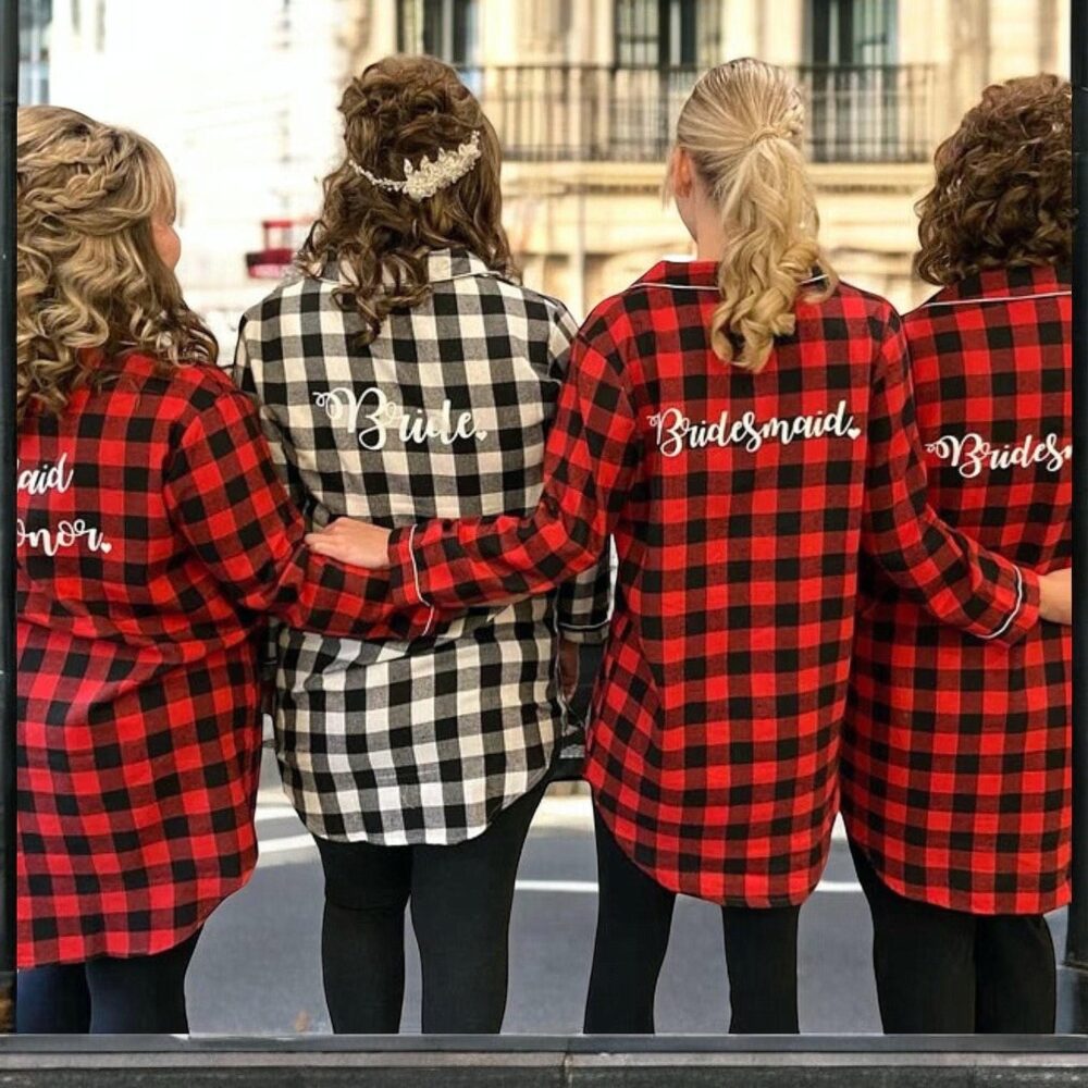 Custom Shirts For Bachelorette Party, Flannel Shirt, Bridal Shirts, Girls Trip Bridesmaid Gifts