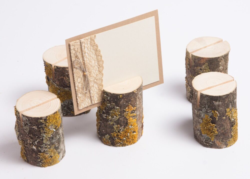 20 Rustic Place Card Holders, Table Number Holder, Ash Tree Wedding Decor, Rustic Woodland Centerpiece