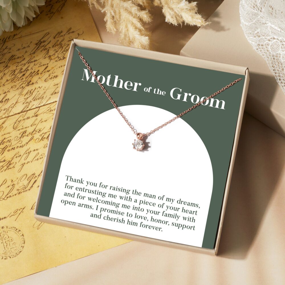 Wedding Necklace Gift For Mother Of The Groom, in Law From Bride, Groom Necklace, Jewelry Mom