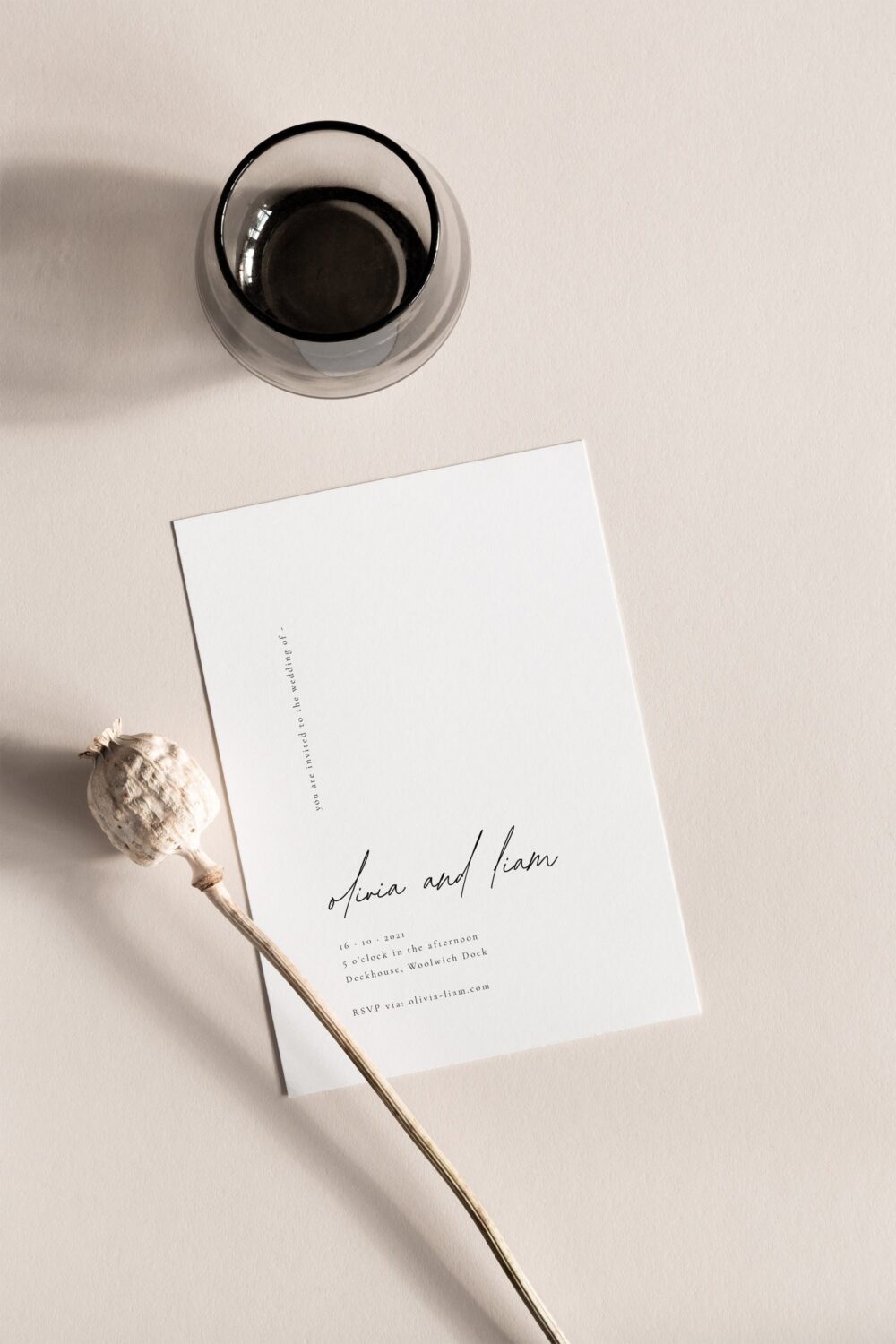 Wedding Invitation Template | Delilah Suite Invite Ii Simple Modern Minimalist Editable Stationery Printable Instant Download Digital