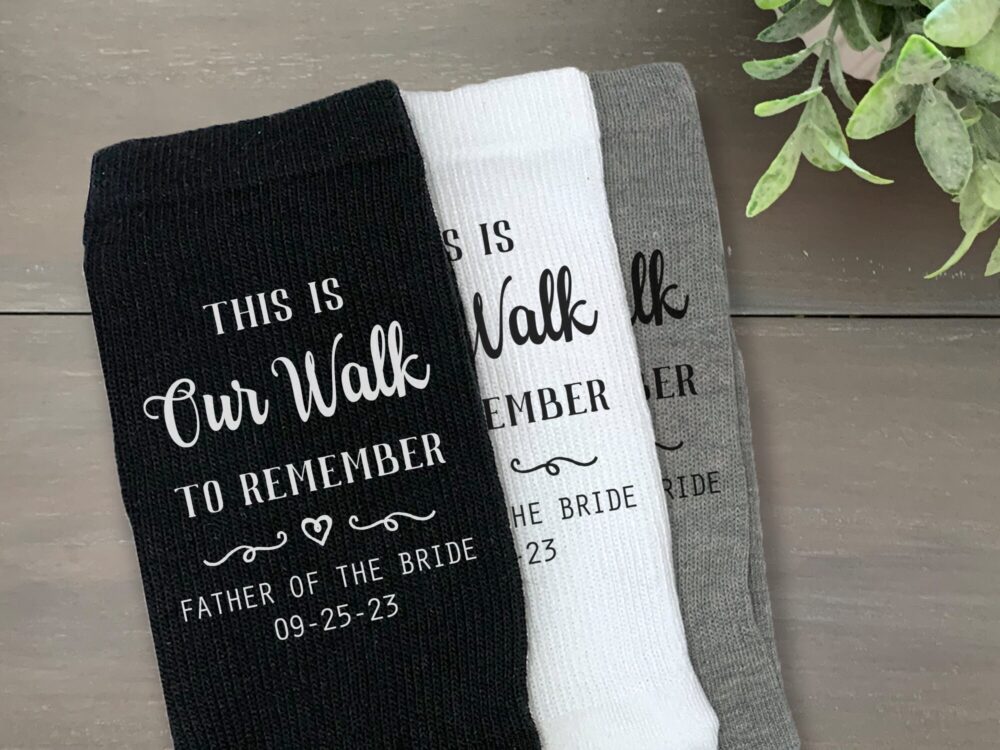 Gift For Father Of The Bride, Personalized Bride Socks, Wedding Dad Gift, Gifts