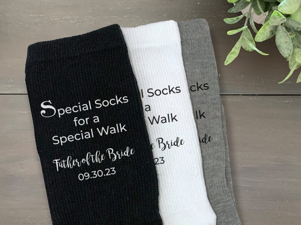 Father Of The Bride Gift, Special Socks For A Walk, Personalized Wedding Socks, Gifts Dad, Gifts, Day