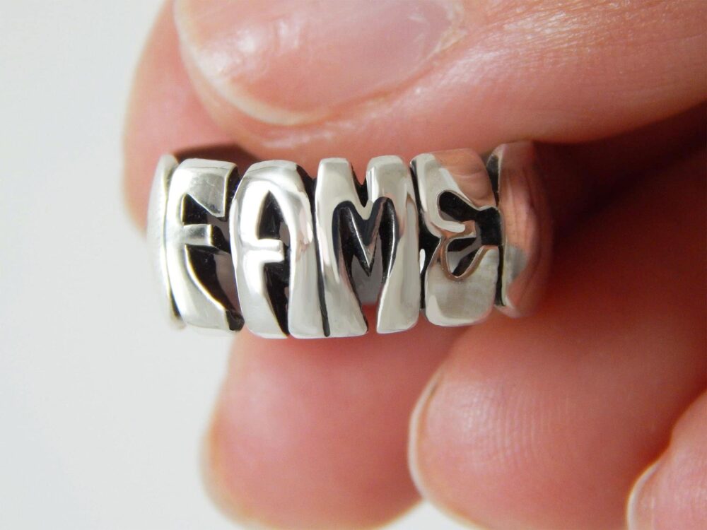 sterling Silver Name Ring - 5mm, 7mm & 10mm Bands Hand Carved Custom Personalized