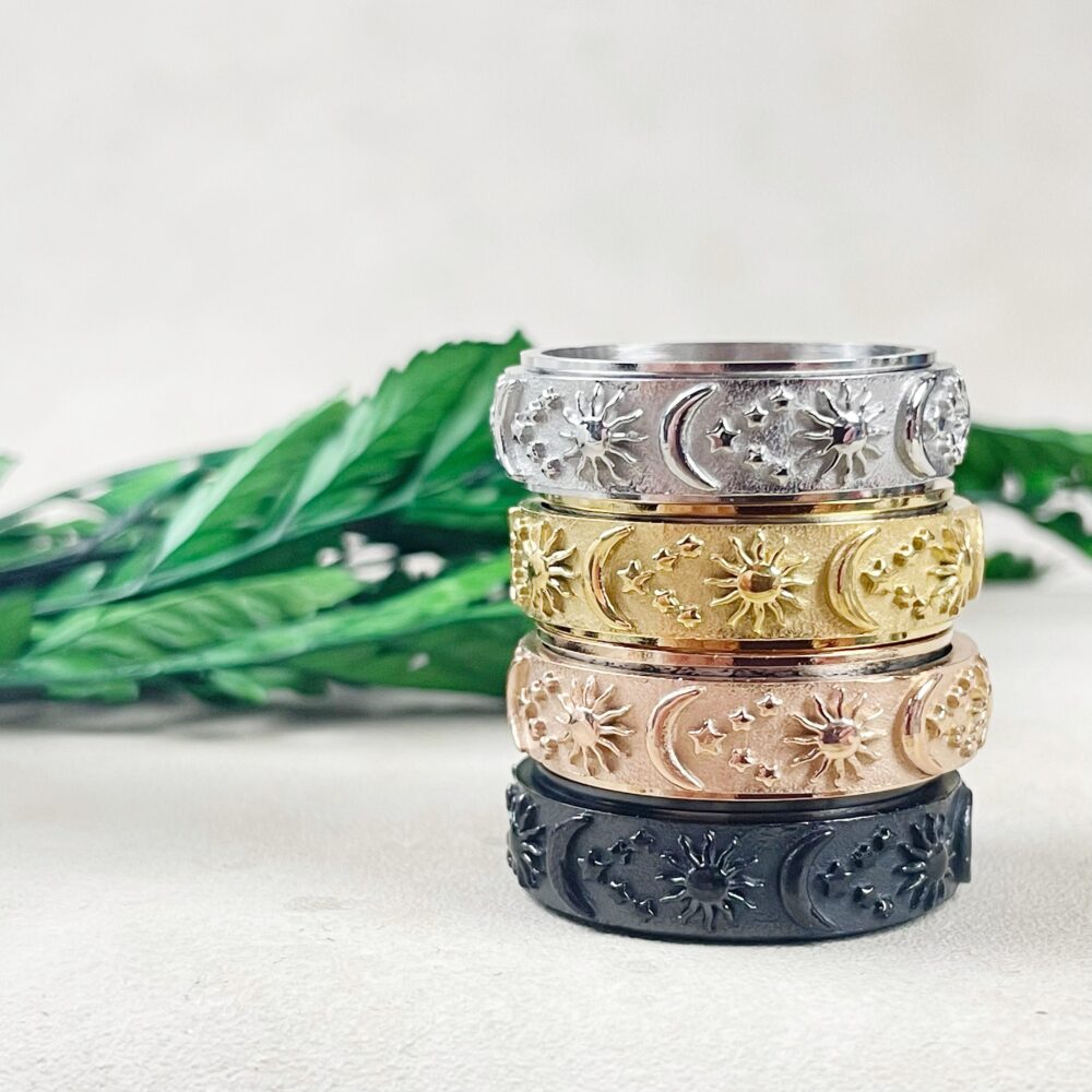 Celestial Stainless Steel Spinner Band Ring | Epj-Rbaa10