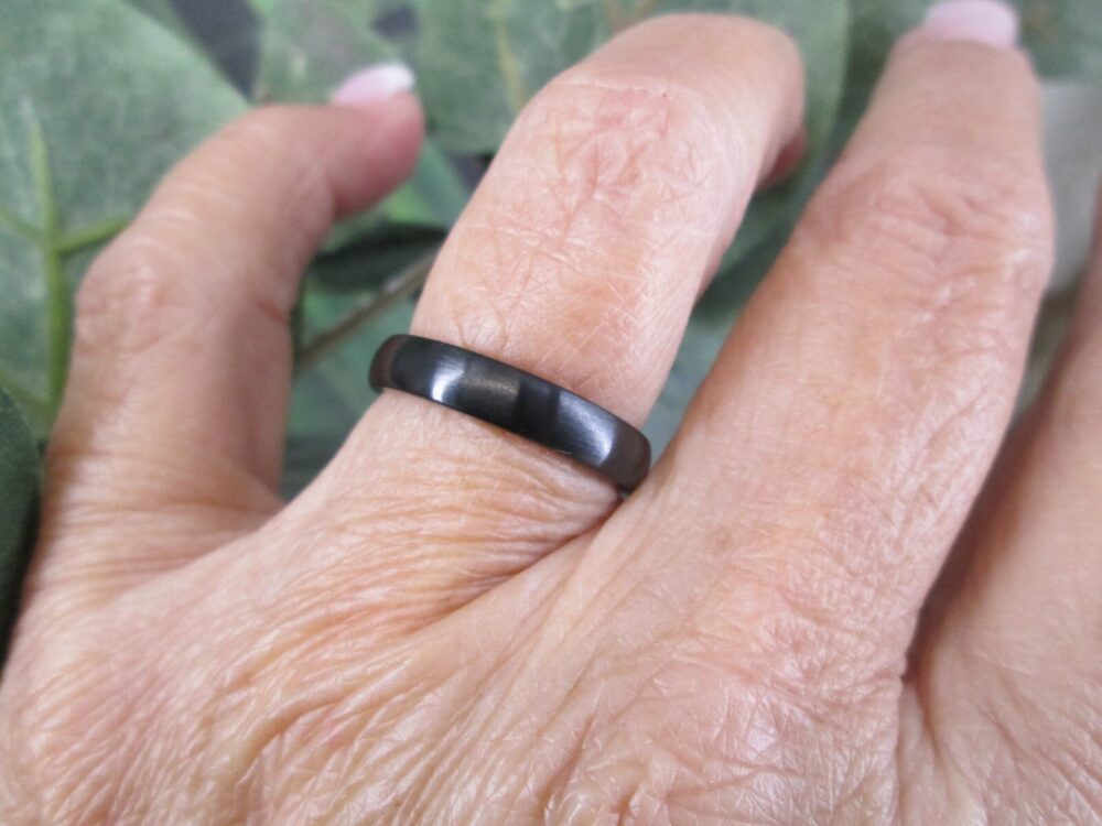 Plain Black Stainless Steel Band>Black Wedding Band, Strong, Durable, Black Narrow Band, Thumb Ring, Stainless Band, Matte Band