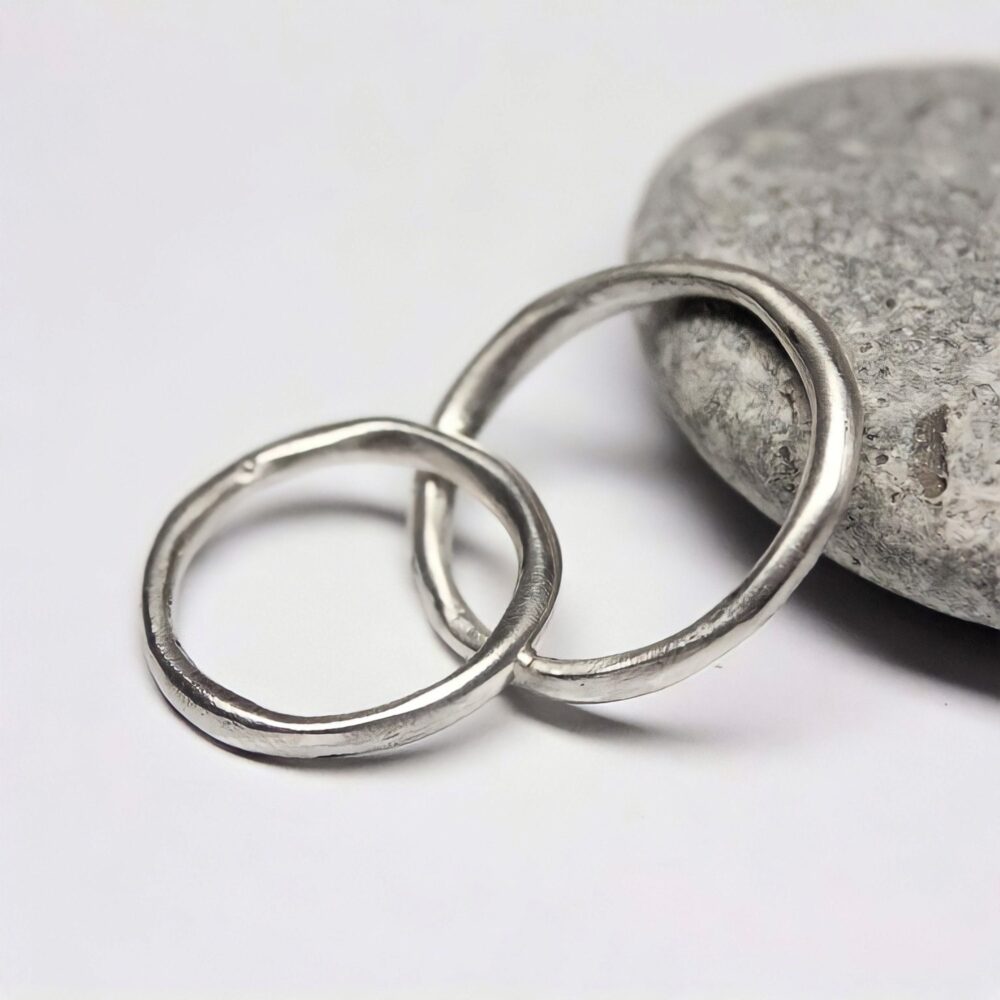 Plain 925 Sterling Silver Wedding Band 2mm, Handmade, Thin Band, Minimalist For Men & Women, Gifts Couples