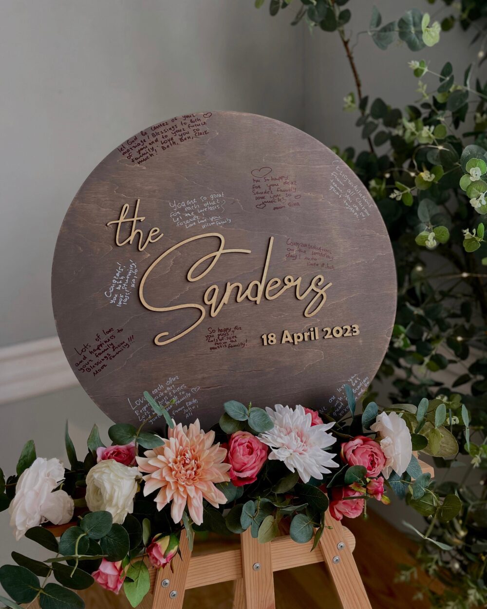 Custom Wedding Guest Book, Wooden Sign, Rustic Signage, Spring Decor, Intimate Sign
