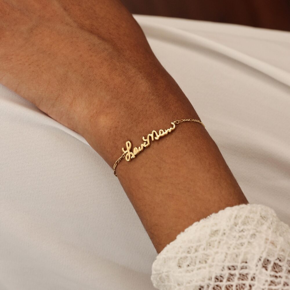 Actual Handwriting Bracelet| Handwritten Name| Signature Jewelry | Personalized Gift| Gift For Mom| Mother's Day Gifts