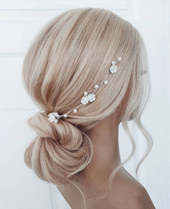 Bridal Hair Piece Floral Wedding Hair Vine Wedding Piece Jewelry Headpiece