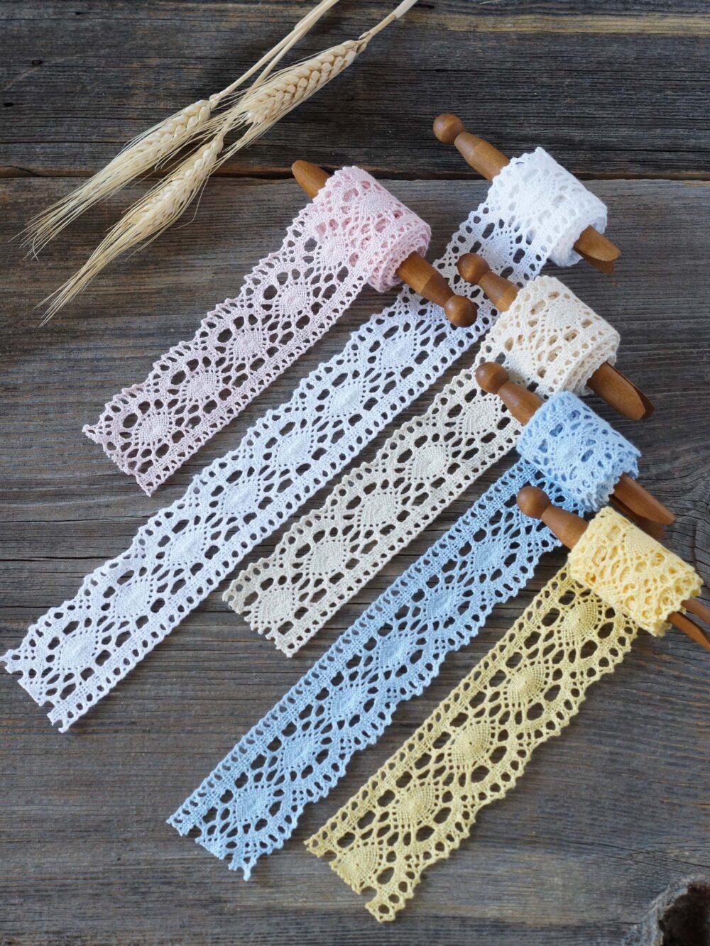 Cotton Crochet Lace Trim By The Yard, 1.57" | 4 cm For Tablecloth, Placemats, Wedding Gifts - 1.09 Yard | 1M