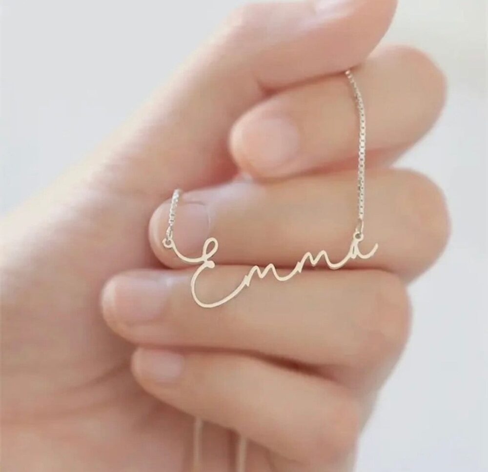 Personalized Signature Necklace, Custom Namenecklace, Name Dainty Jewelry, Gift For Her, Mother Day