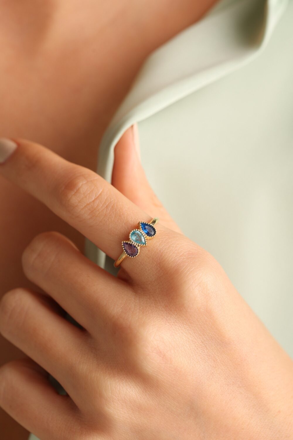 Family Birthstone Ring, Custom Personalized Jewelry, Christmas Gift, Gifts For Mom