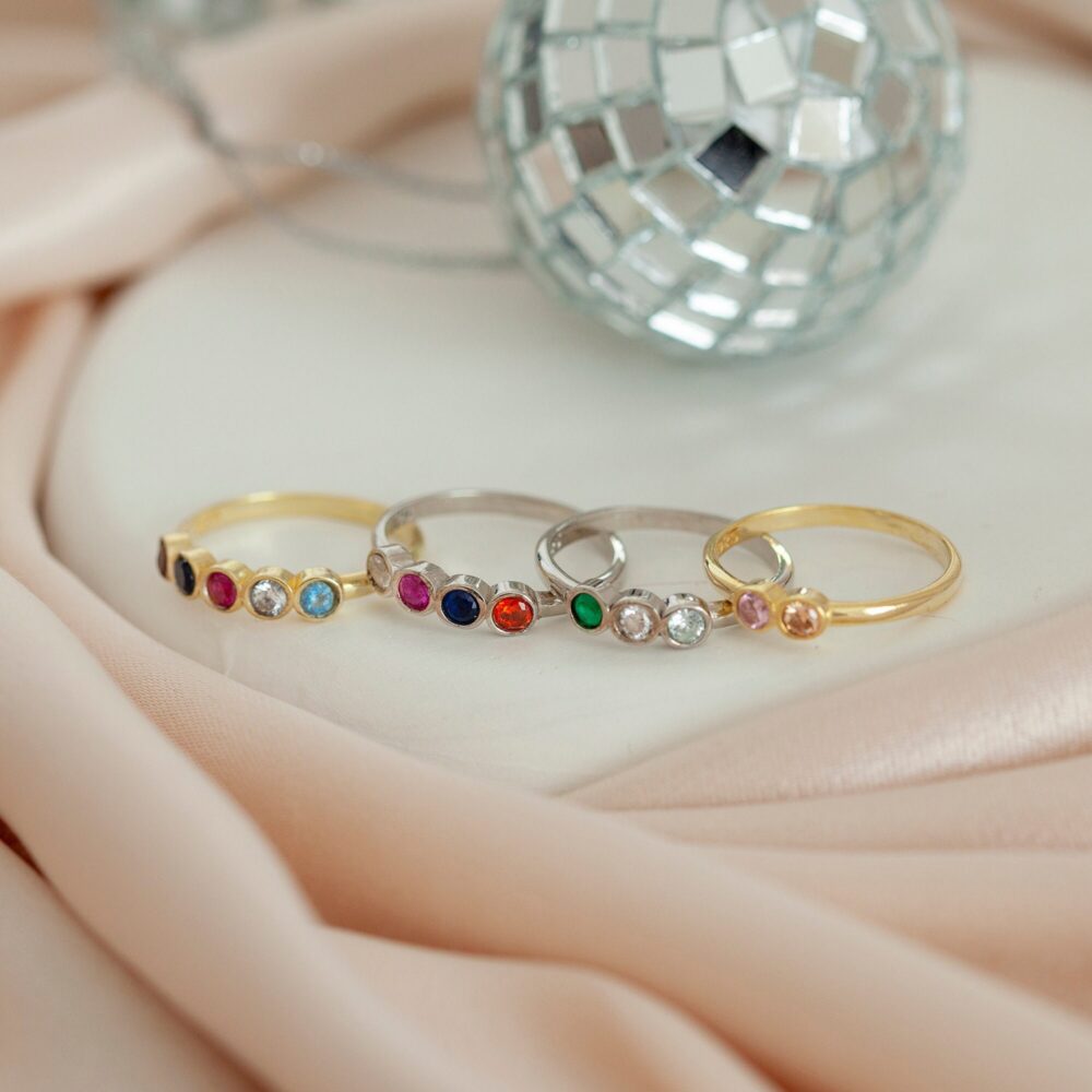 Family Birthstone Ring, Elegant Multi Stone Personalized Mother's Day Gift, Birthday Gift