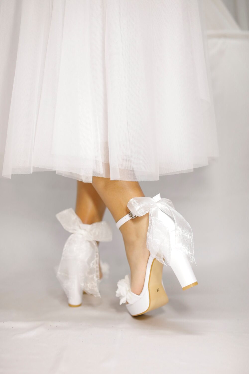Platform Block Heel, Bridal Shoes Bow, Bride Comfortable, Wedding For Bride Block White Heels, Sandals