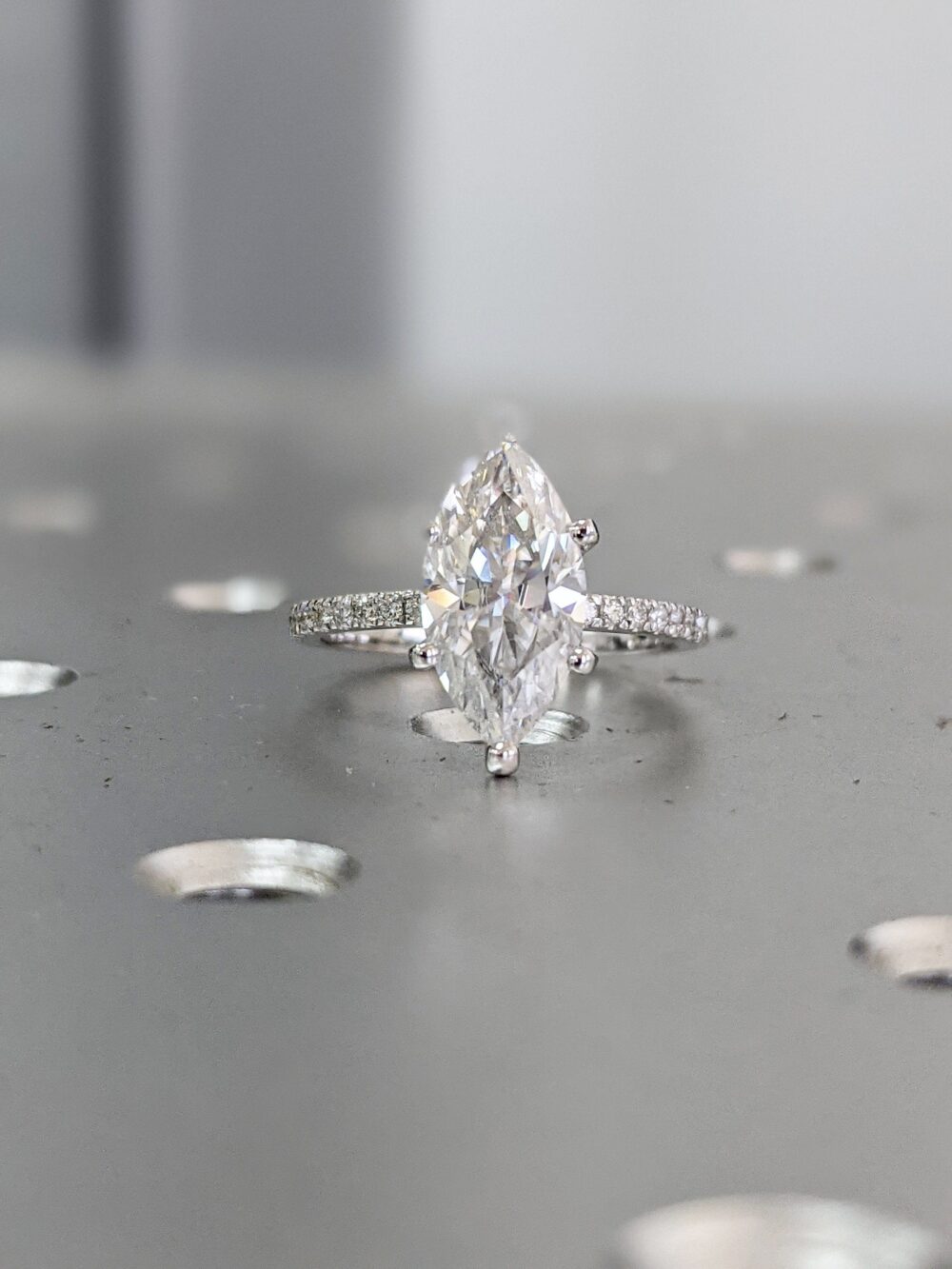 14K Solid Gold Engagement Ring /1.25Ct Marquise Moissanite Wedding Ring/Moissanite Ring/stack Ring/Promise Ring/Rose Gold