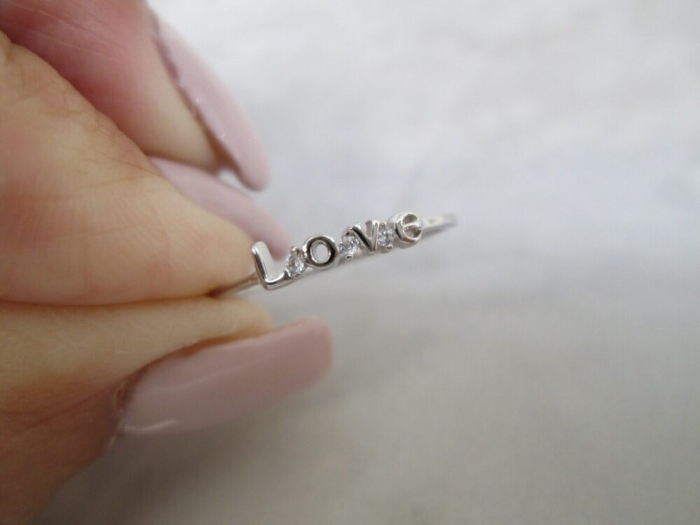 925 Sterling Love Ring>Love Ring>Dainty Ring, Letter Ring, 925 Ring, Sterling Silver Ring, Romance, Bohemian Chic, Boyfriend, Friendship