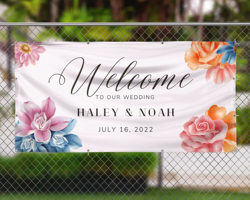 Wedding Banner, Personalized Shower Custom Decorations, Decor, Signs, Welcome To Our Sign